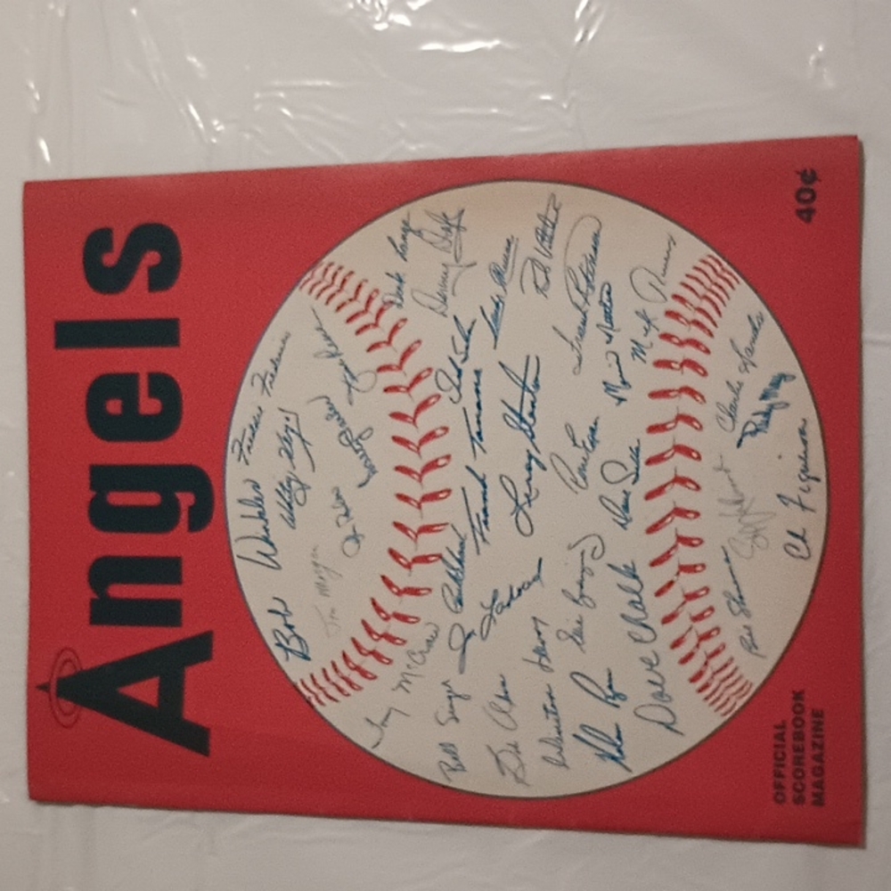 Vintage 1974 Angels Official Scorebook Magazine